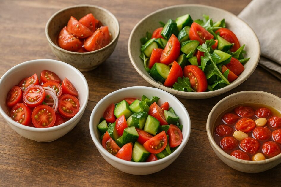 生で楽しむトマト大量消費レシピ（サラダ・マリネ・冷菜）