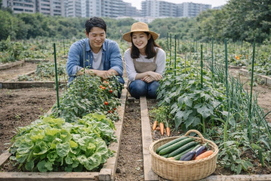 シェア畑武蔵小杉の料金と区画サイズ｜「2ウネ」でどれくらい育つ？