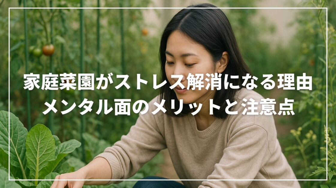家庭菜園がストレス解消になる理由｜メンタル面のメリットと注意点