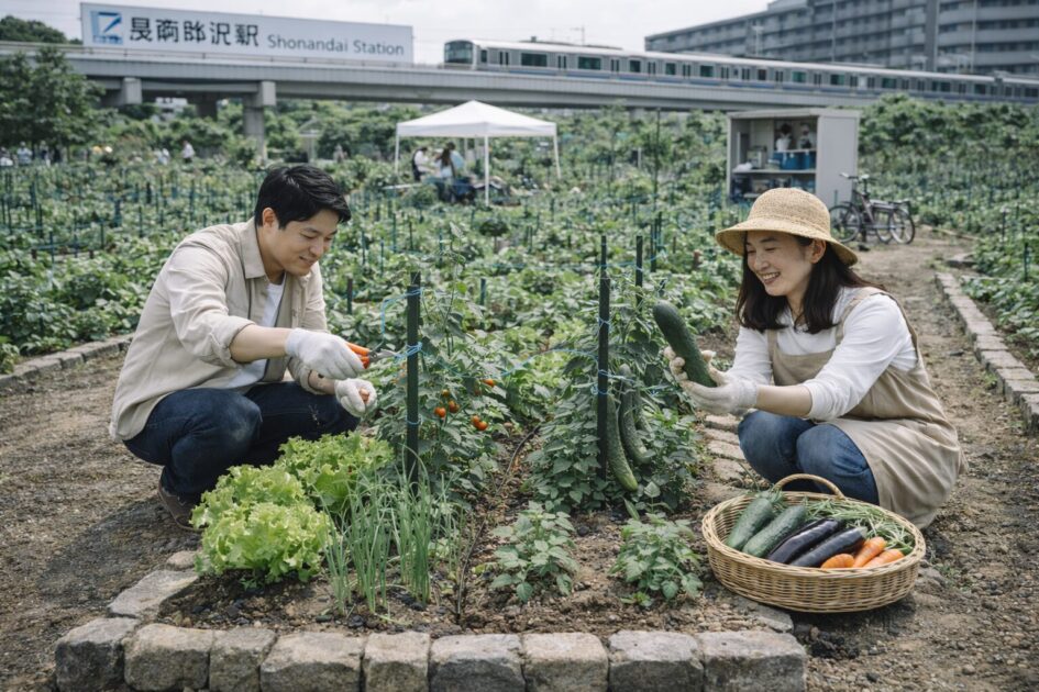 シェア畑湘南藤沢の料金と区画サイズ|「2ウネ」でどれくらい育つ?