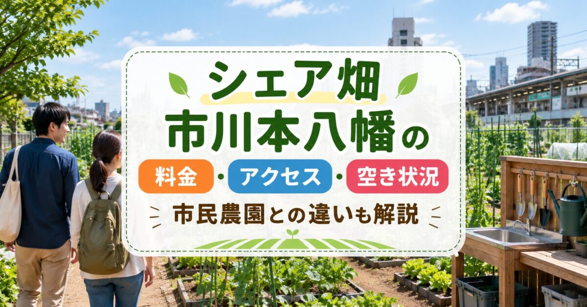 シェア畑市川本八幡の料金・アクセス・空き状況|市民農園との違いも解説