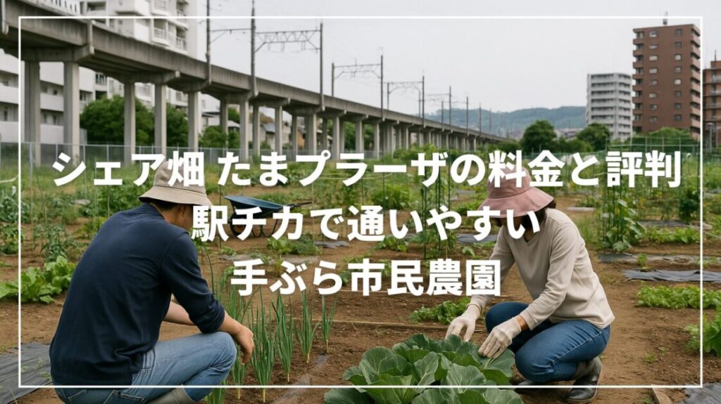 シェア畑たまプラーザの料金と評判｜駅チカで通いやすい手ぶら市民農園