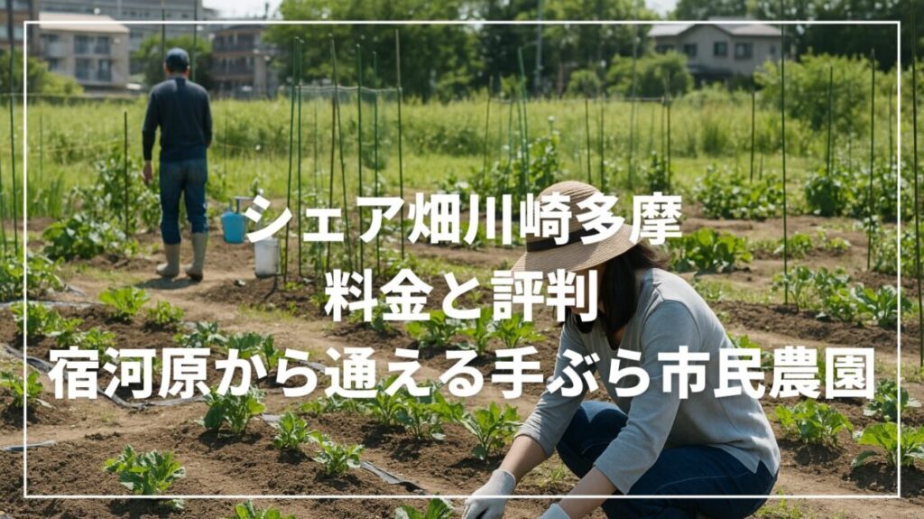 シェア畑川崎多摩の料金と評判｜宿河原から通える手ぶら市民農園