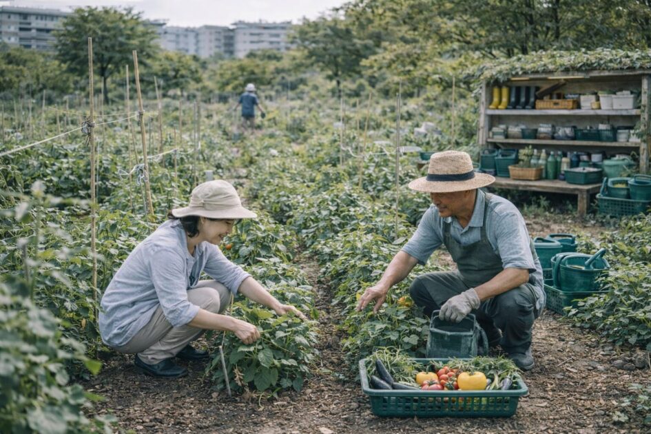 シェア畑 横浜十日市場の料金と区画サイズ｜「2ウネ」でどれくらい育つ？