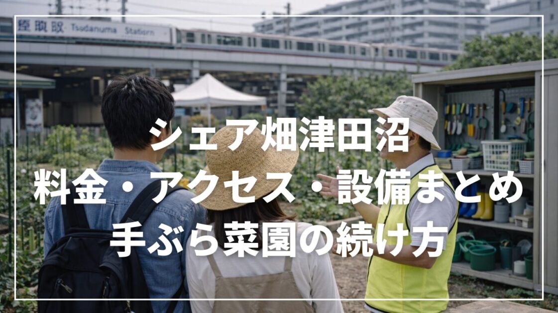 シェア畑津田沼の料金・アクセス・設備まとめ|手ぶら菜園の続け方
