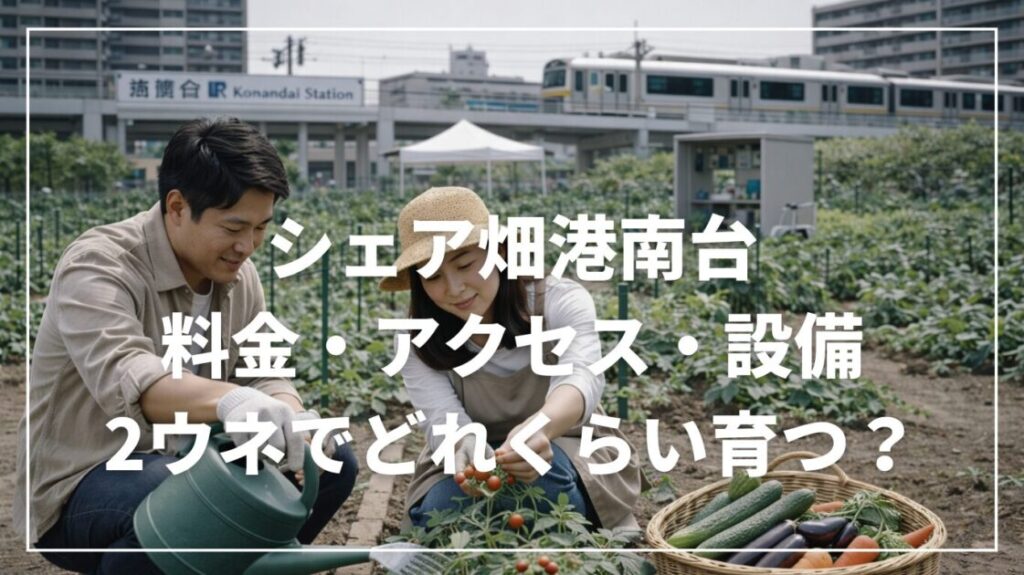 シェア畑港南台の料金・アクセス・設備｜2ウネでどれくらい育つ？