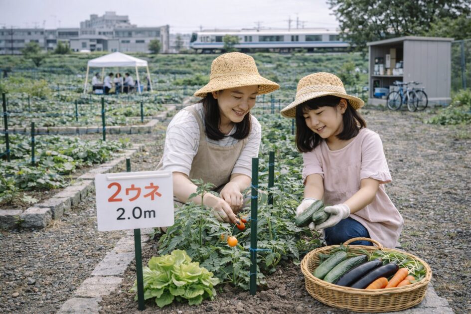 シェア畑甲陽園の料金と区画サイズ|「2ウネ」でどれくらい育つ?