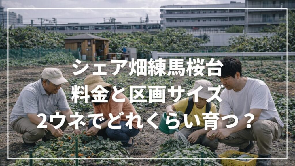 シェア畑練馬桜台の料金と区画サイズ｜2ウネでどれくらい育つ？