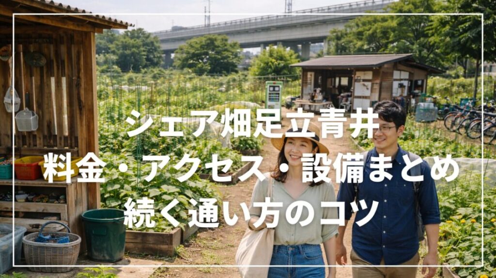 シェア畑足立青井の料金・アクセス・設備まとめ｜続く通い方のコツ