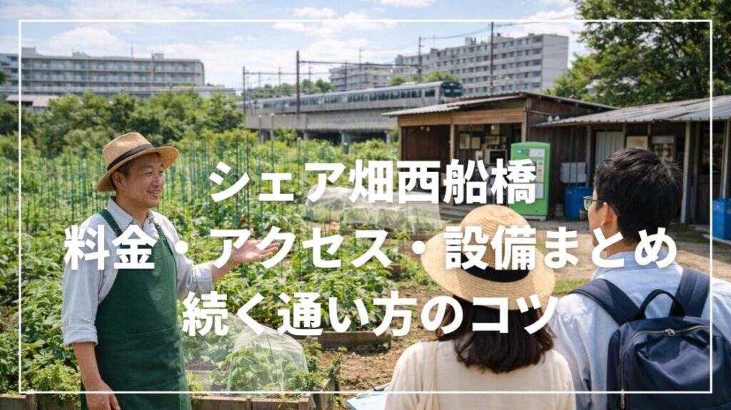 シェア畑西船橋の料金・アクセス・設備まとめ｜続く通い方のコツ