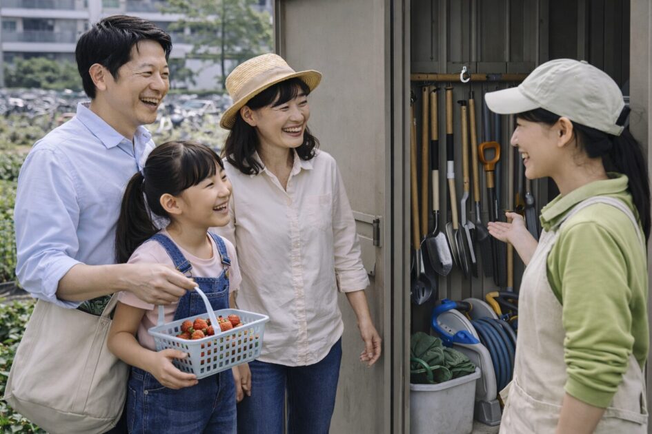 シェア畑流山おおたかの森久兵衛の設備とサポート内容|手ぶらで回る理由