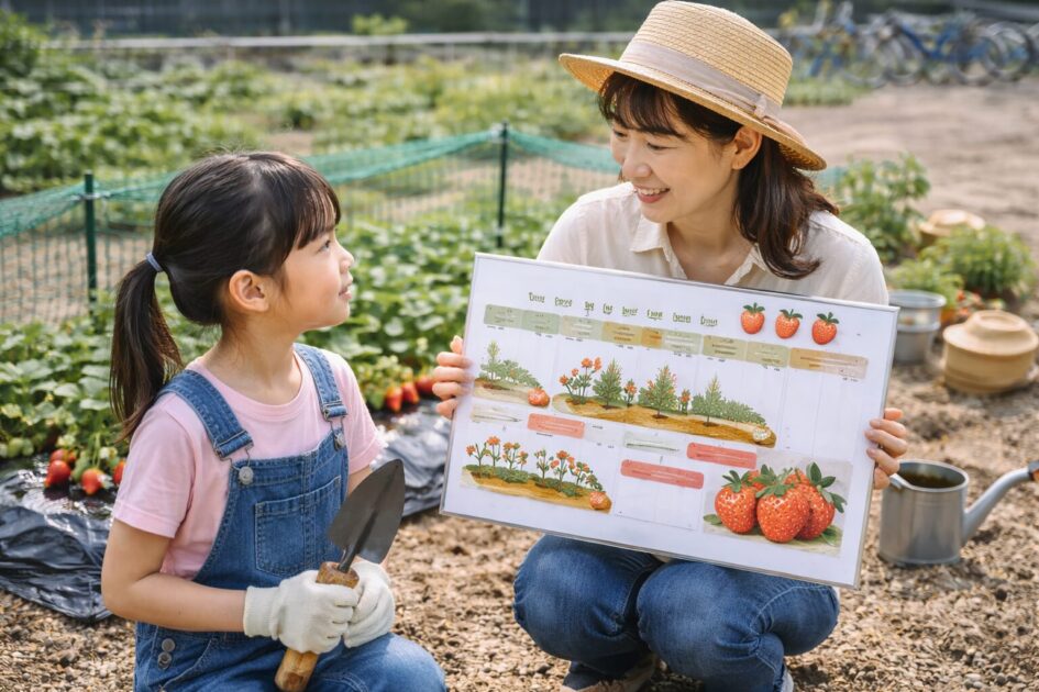 シェア畑でいちごは育てられる？｜露地栽培の時期と年間スケジュール