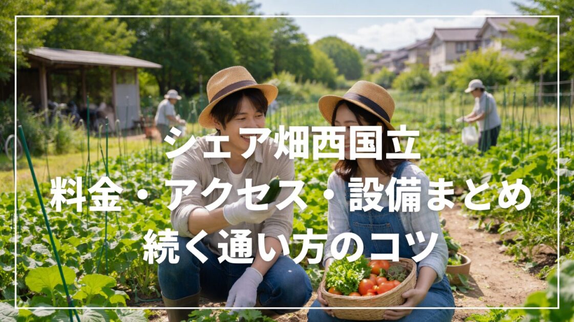 シェア畑西国立の料金・アクセス・設備まとめ|続く通い方のコツ