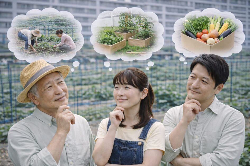 シェア畑が合わない人の選択肢｜市民農園・家庭菜園・野菜宅配