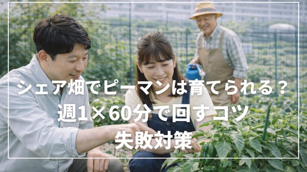 シェア畑でピーマンは育てられる？週1×60分で回すコツと失敗対策