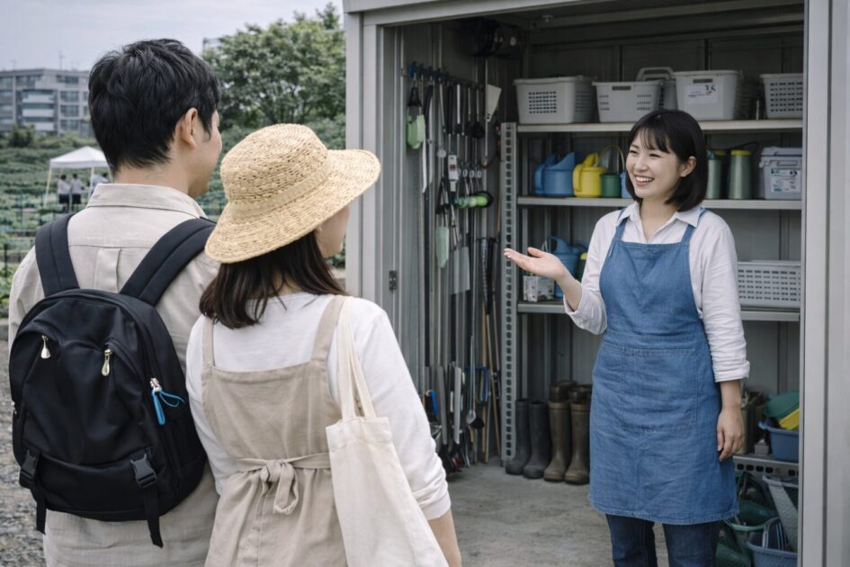 シェア畑甲陽園の設備とサービス内容|手ぶらで通える理由