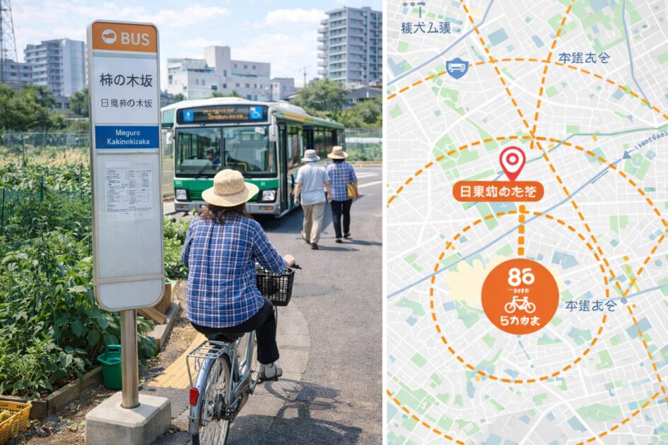 シェア畑目黒柿の木坂のアクセスと通いやすさ|「バス停目の前+自転車8分圏」を生活に組み込む