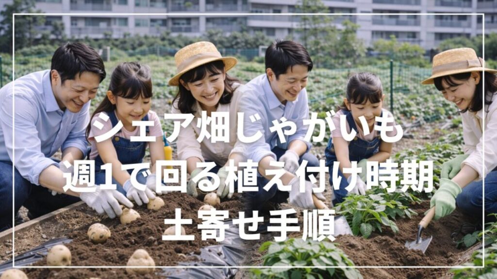 シェア畑じゃがいも｜週1で回る植え付け時期と土寄せ手順