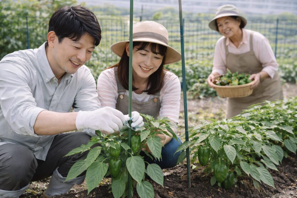 シェア畑ピーマンの育て方｜植え付け〜支柱〜収穫を週1で回す
