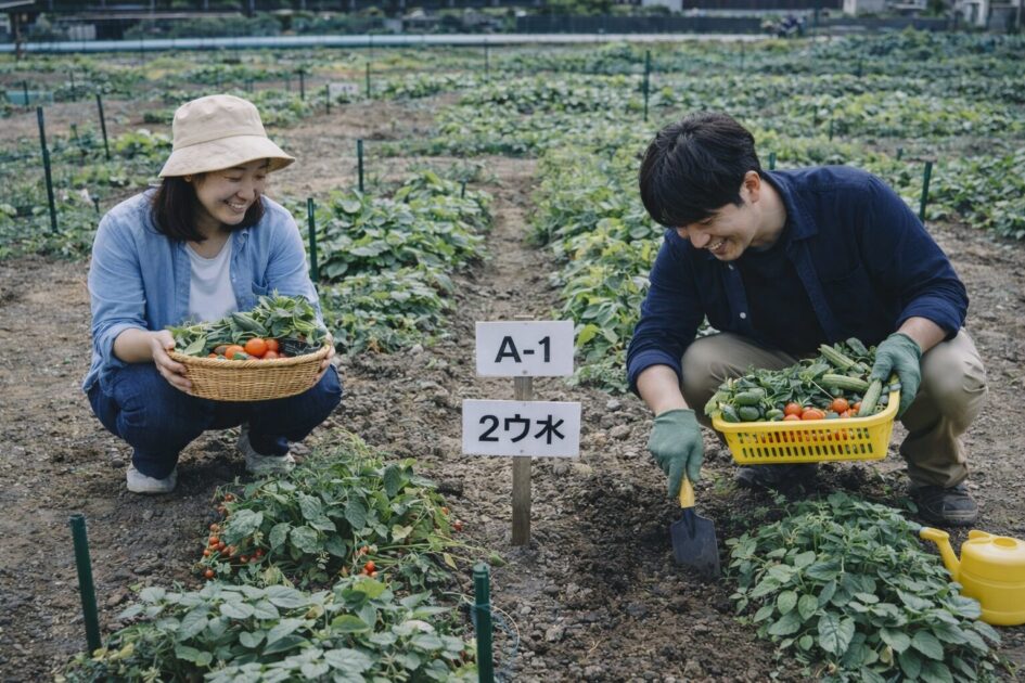 シェア畑葛飾柴又の料金と区画サイズ｜「2ウネ」でどれくらい育つ？