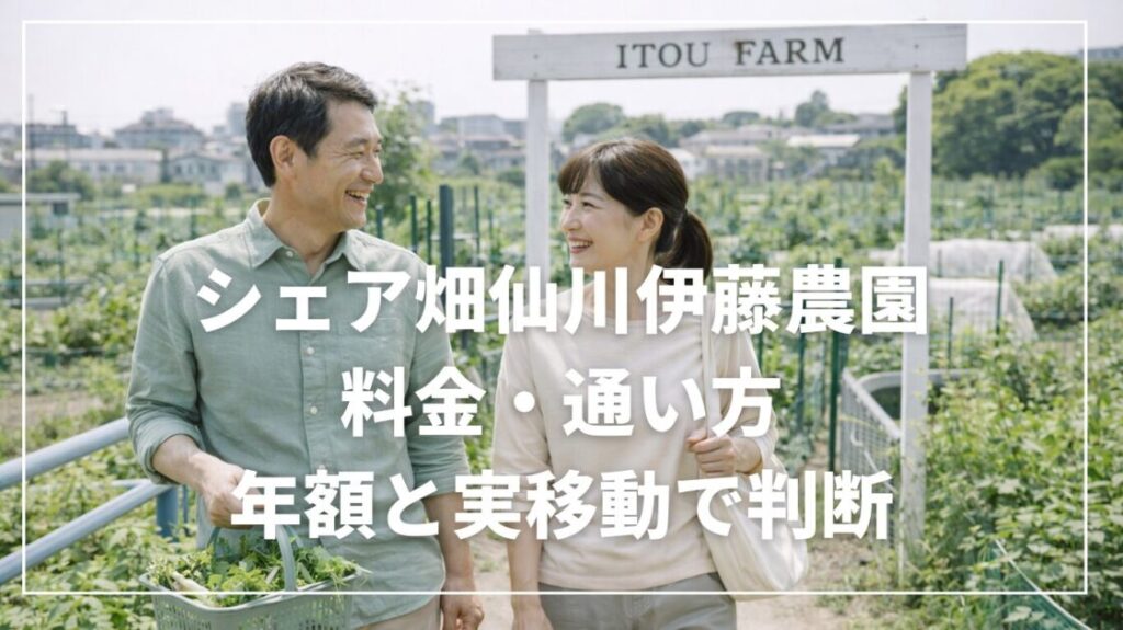 シェア畑仙川伊藤農園の料金・通い方｜年額と実移動で判断