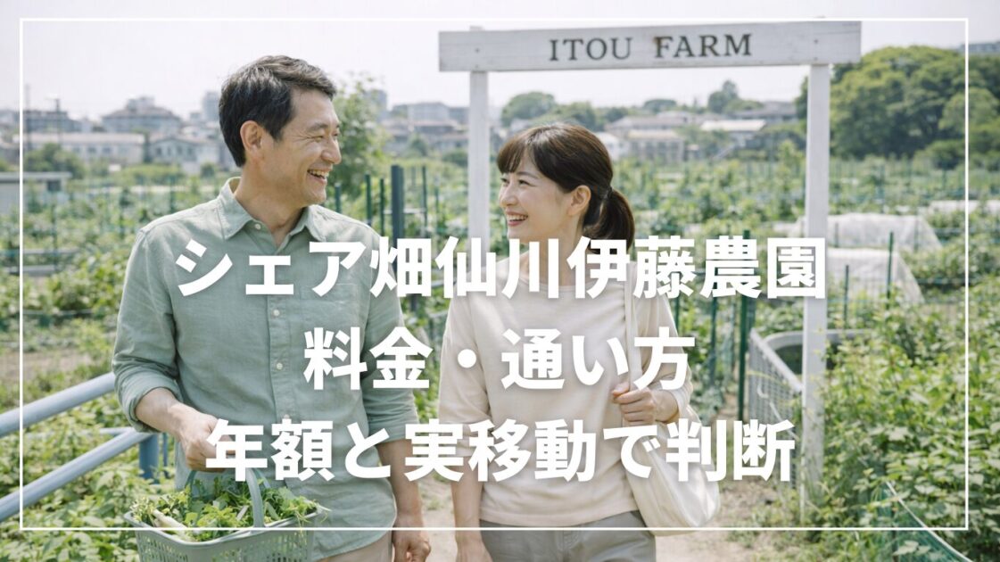 シェア畑仙川伊藤農園の料金・通い方｜年額と実移動で判断