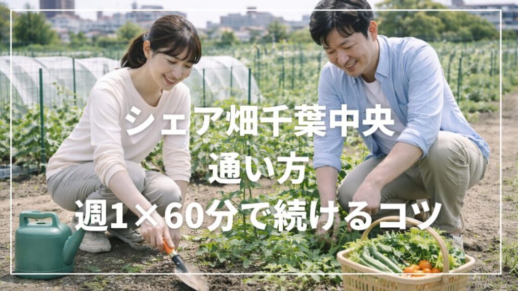 シェア畑千葉中央の通い方｜週1×60分で続けるコツ