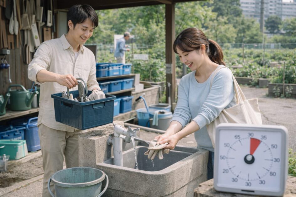 設備とサポート内容｜「片付けが短い畑」は続きやすい