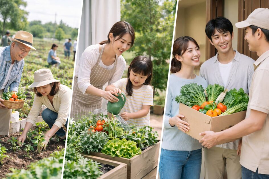 シェア畑が合わない時の選択肢｜市民農園・家庭菜園・野菜宅配