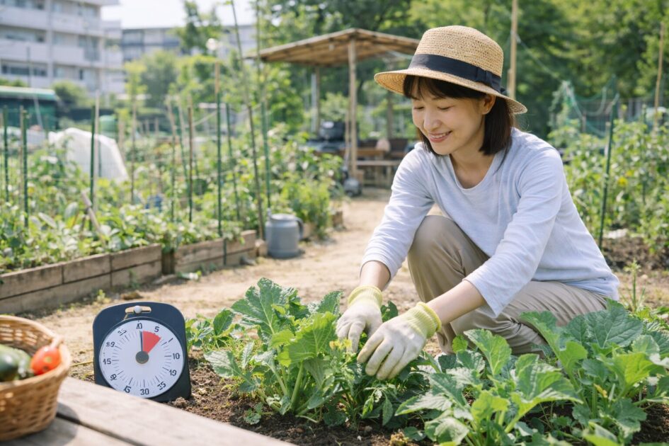 シェア畑マチノマ大森を週1で続けるコツ｜最初の1〜2か月は「毎回60分で終える」