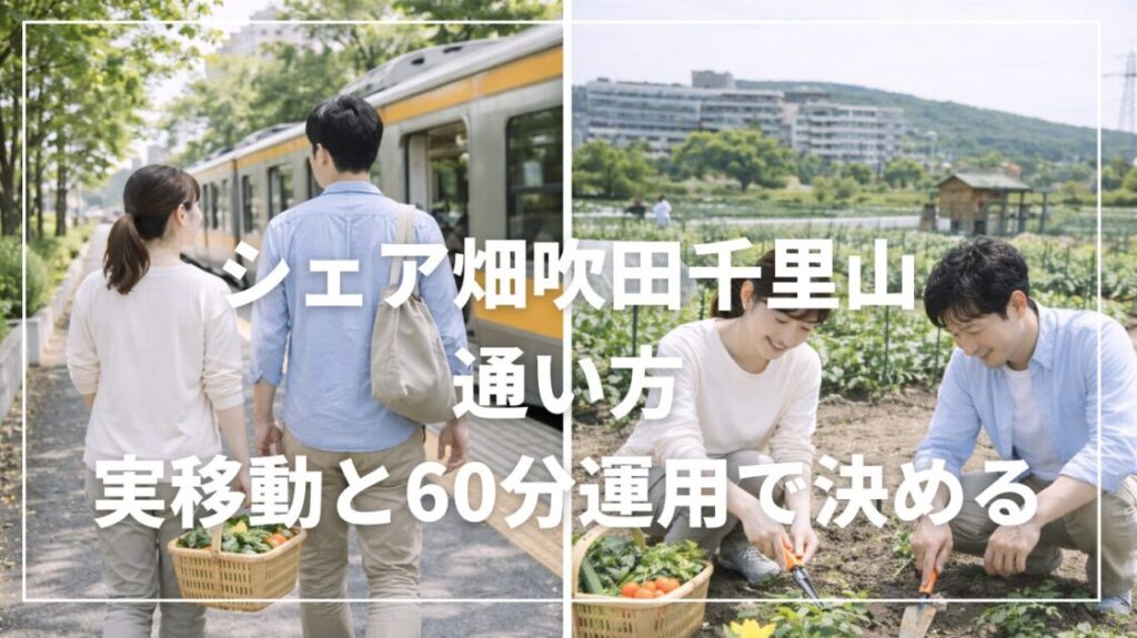 シェア畑吹田千里山の通い方｜実移動と60分運用で決める