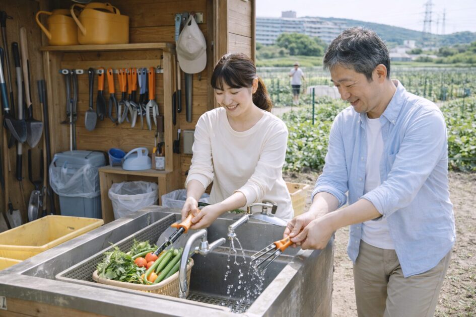 設備とサポート内容｜「片付けが短い畑」は続きやすい