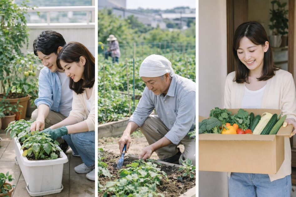 シェア畑東有馬が合わない時の選択肢|家庭菜園・市民農園・野菜宅配