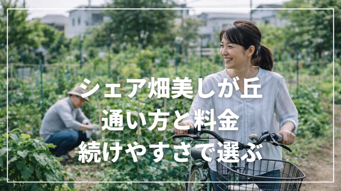 シェア畑美しが丘の通い方と料金｜続けやすさで選ぶ