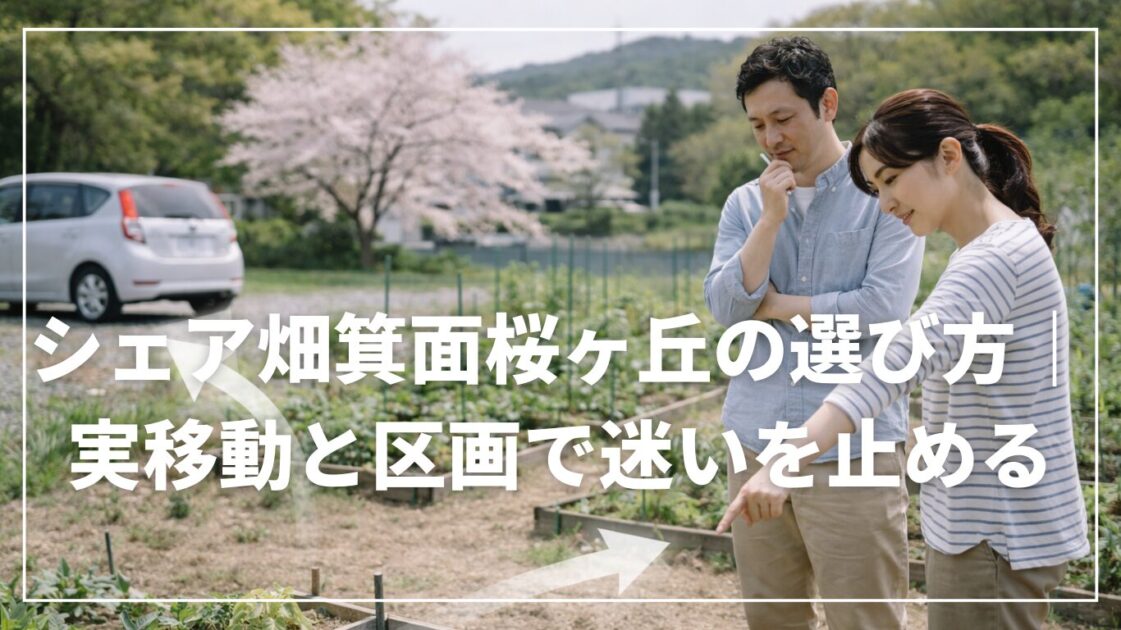 シェア畑箕面桜ヶ丘の選び方｜実移動と区画で迷いを止める