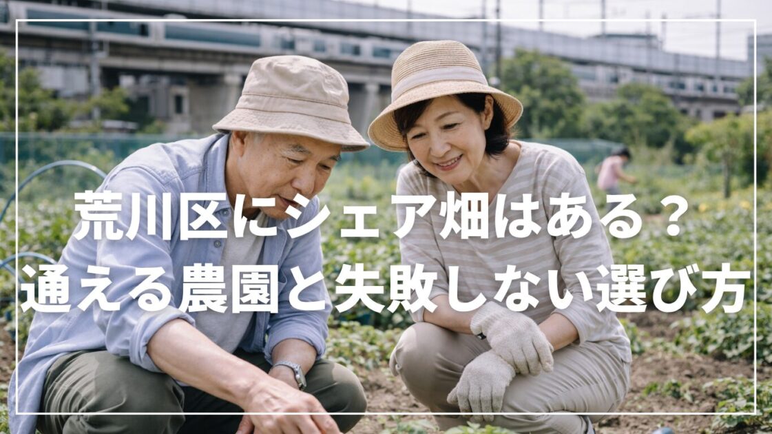 荒川区にシェア畑はある？通える農園と失敗しない選び方