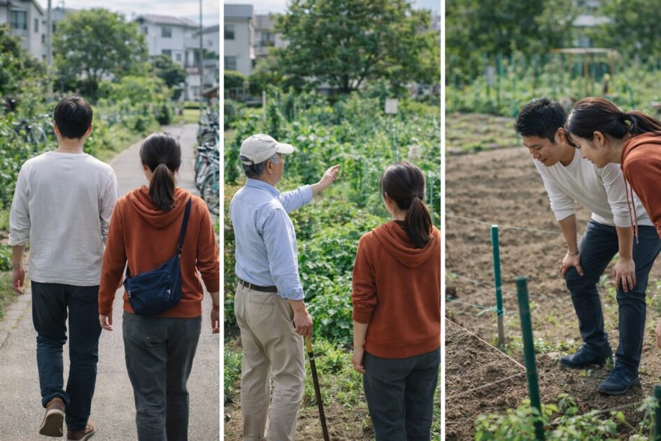 シェア畑経堂は「実移動→見学→区画」で決める