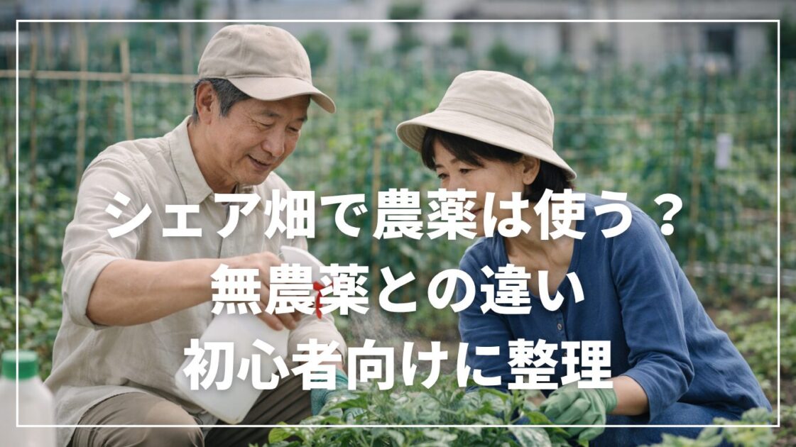 シェア畑で農薬は使う？無農薬との違いを初心者向けに整理