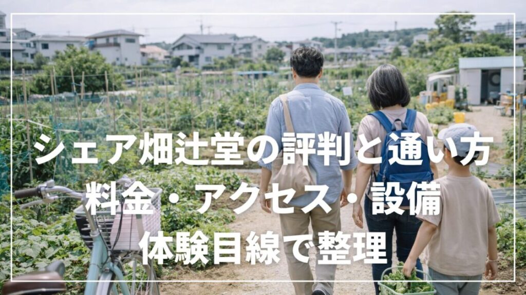 シェア畑辻堂の評判と通い方｜料金・アクセス・設備を体験目線で整理