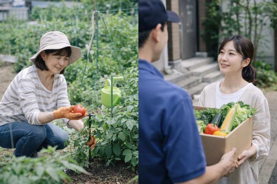 忙しい週の逃げ道｜畑と宅配を分けて考える