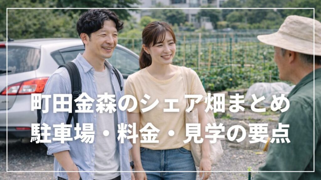 町田金森のシェア畑まとめ｜駐車場・料金・見学の要点