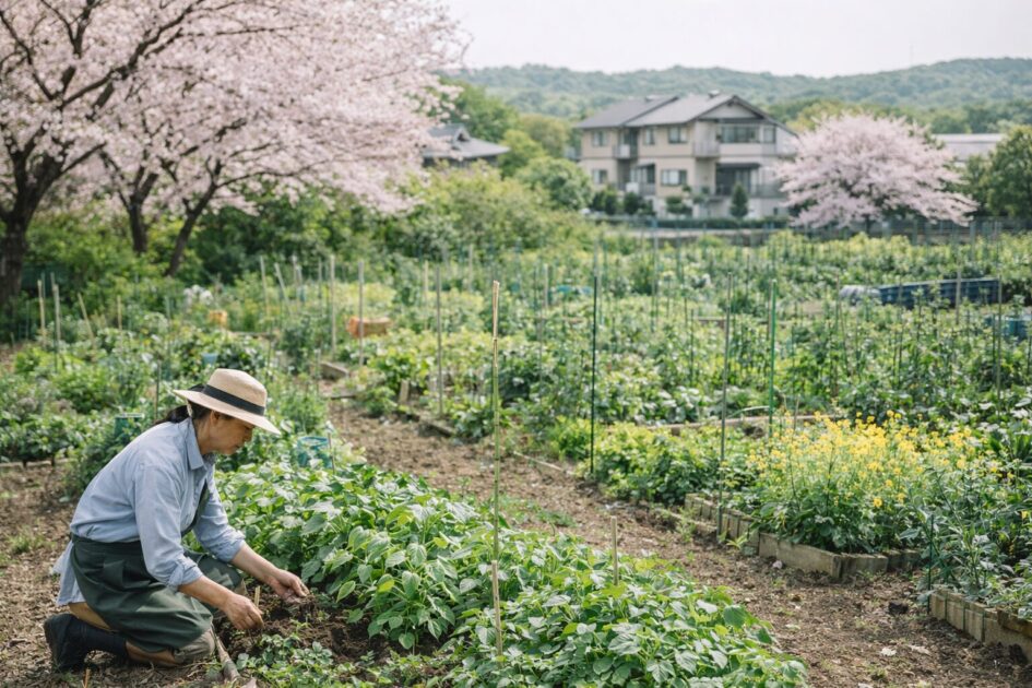 シェア畑箕面桜ヶ丘ってどんな農園？｜静けさと季節感が強み