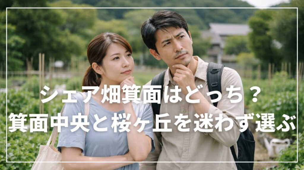 シェア畑箕面はどっち？箕面中央と桜ヶ丘を迷わず選ぶ