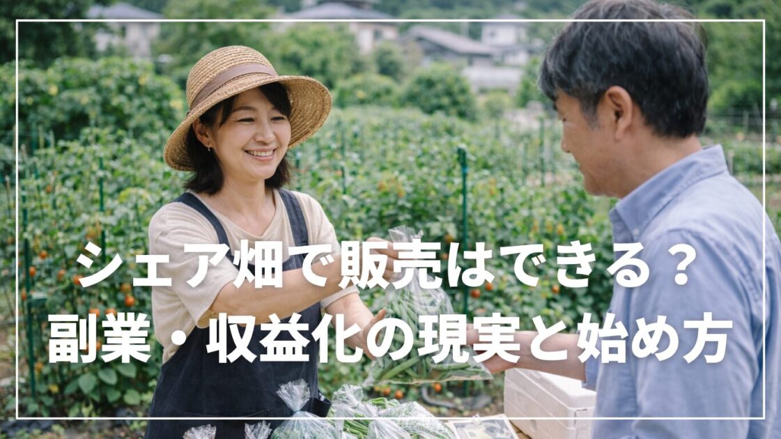 シェア畑で販売はできる？副業・収益化の現実と始め方