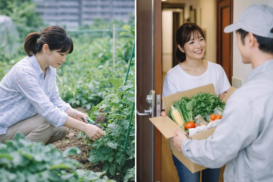 忙しい週の逃げ道｜畑と宅配を分けて考える