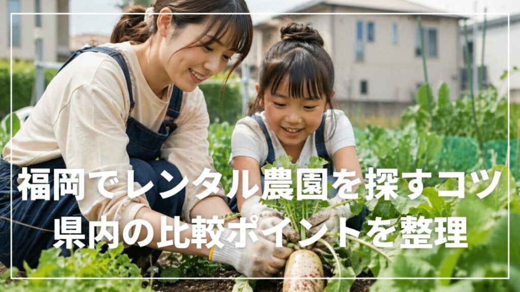 福岡でレンタル農園を探すコツ｜県内の比較ポイントを整理