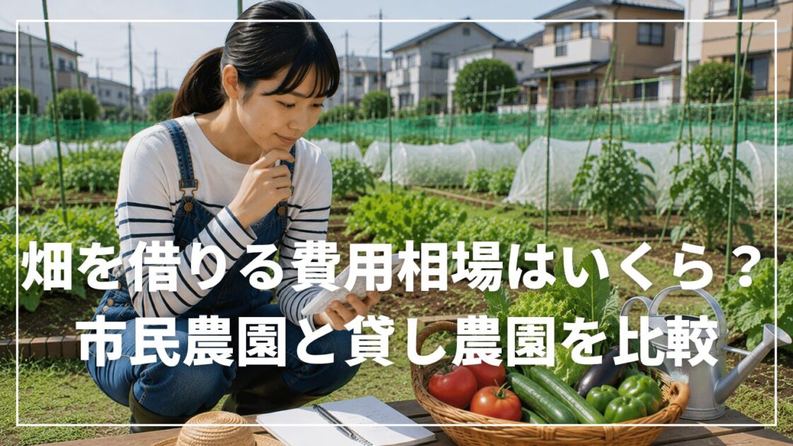 畑を借りる費用相場はいくら？市民農園と貸し農園を比較