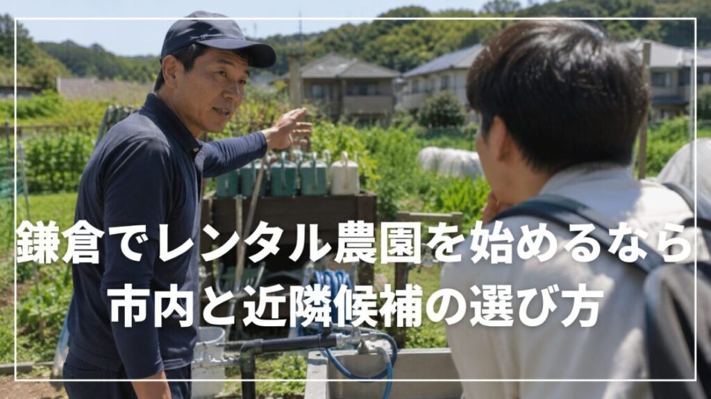 鎌倉でレンタル農園を始めるなら｜市内と近隣候補の選び方