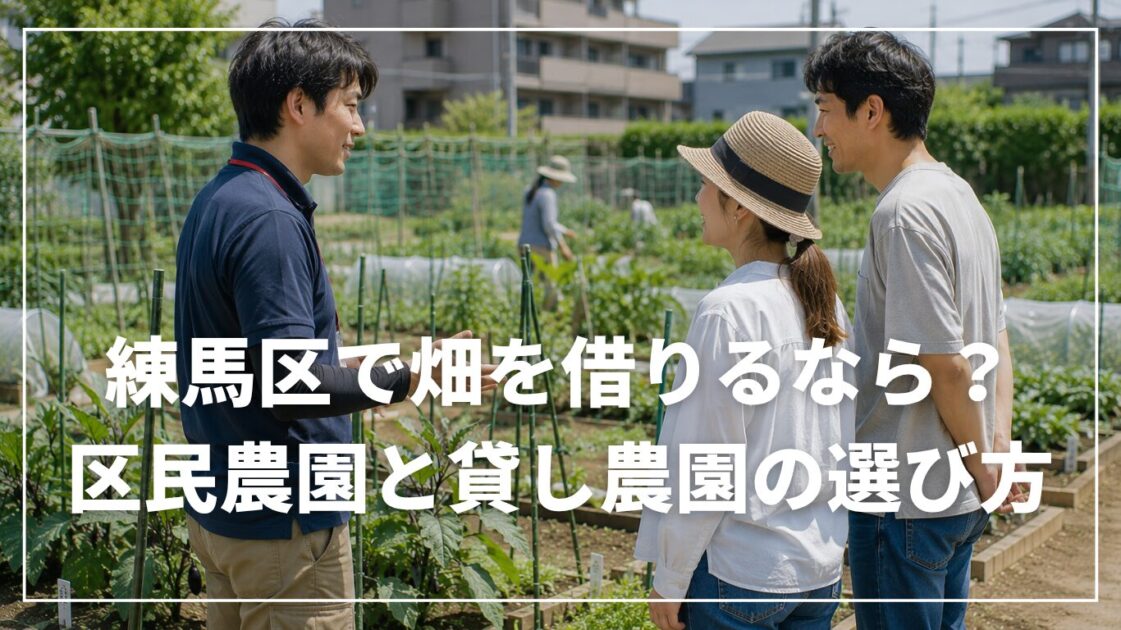 練馬区で畑を借りるなら？区民農園と貸し農園の選び方